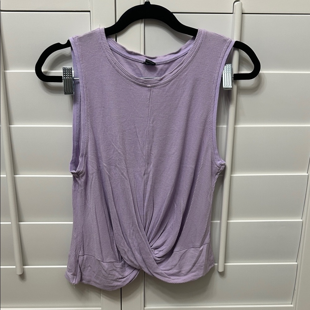 Zobha Lilac Twist Front Muscle Tee